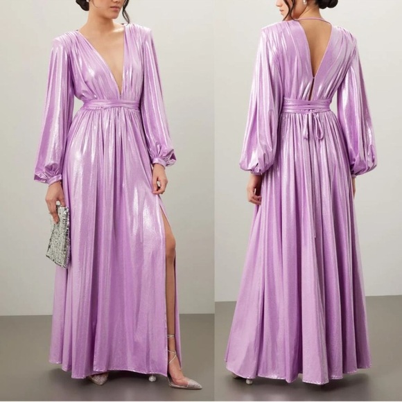 Bronx & Banco Zoe Lilac Maxi Gown Dress - Picture 2 of 6